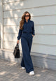 TM 499 - Cropped Utility Jacket & Wide-Leg Pants Set