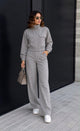 TM 499 - Cropped Utility Jacket & Wide-Leg Pants Set