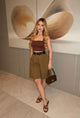 TM 612 - Pleated Belted Bermuda Shorts