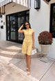TCS 3227 - Floral Lace Mandarin Collar Top & Bermuda Shorts Set