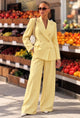 TCS 3208 - Pinstripe Double-Breasted Blazer & Wide-Leg Pants Set