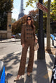 TCS 3232 - Leopard Print Mandarin Collar Jacket & Pant Set